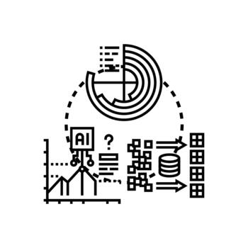 High volume data analytics processing information technology vector