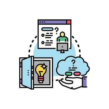 problema resolviendo producto desarrollo pensando solución concepto vector