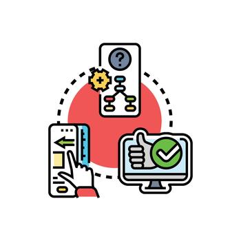 Creating mobile application interface user experience design vector