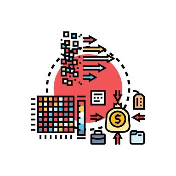 Data source feed processing digital information flow vector
