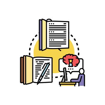 Note taking session process with digital tools vector