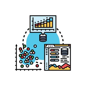cuantitativo datos visualización proceso con análisis y administración vector