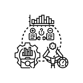 programable flujo de trabajo lógica motor concepto ilustración vector