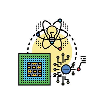 Custom ai training developing machine learning algorithms vector