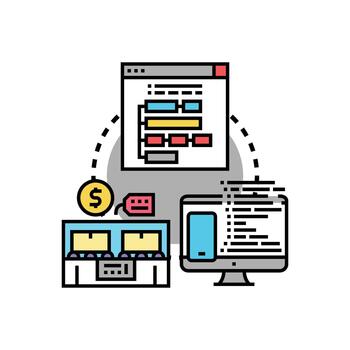 Computer programming code development process controlling business vector