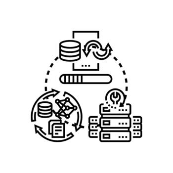 Data improvement process optimizing digital information workflow vector