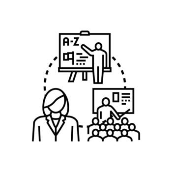 Education process developing knowledge for learning students vector