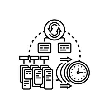 hora cambio estrategia para optimizando flujo de trabajo administración proceso vector