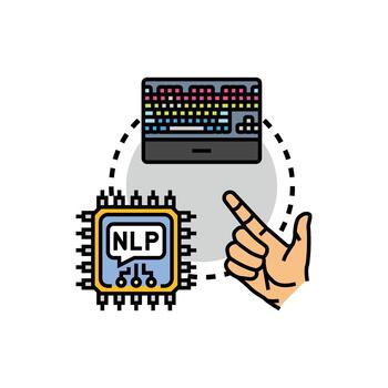Natural language processing keyboard input data analysis vector