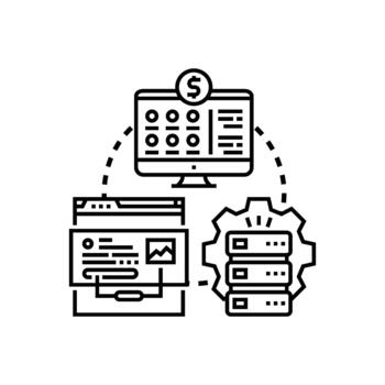 Browser based service operating cloud application system vector