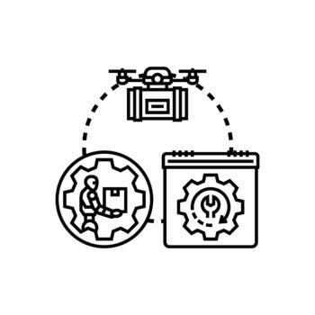 Autonomous capability training developing smart digital technology vector