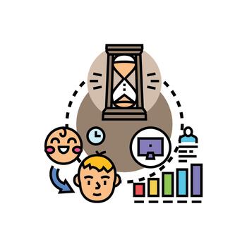 Study progress milestones indicating learning development process vector