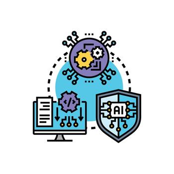 Threat detection network processing cybersecurity data vector