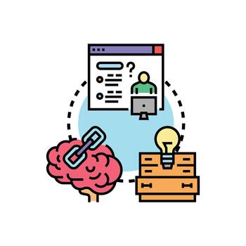 lógico pensando concepto desarrollando creativo problema resolviendo habilidades vector