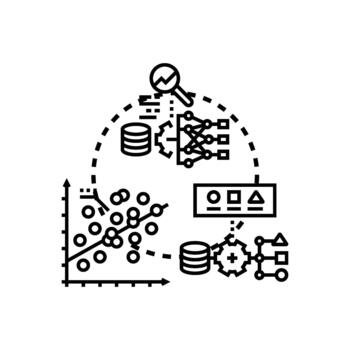 máquina aprendizaje inferencia proceso analizando datos vector