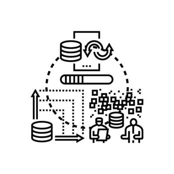 Capturing and processing data with digital technology vector