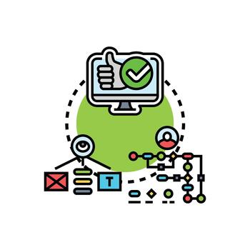 Software interface design concept with user experience development vector