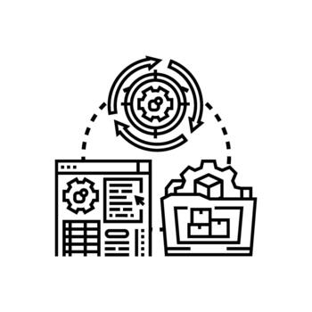 web establecido empresa herramientas plataforma desarrollando tecnología vector