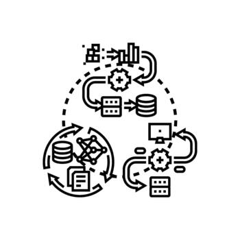 base de datos accediendo idioma Procesando datos esquema vector