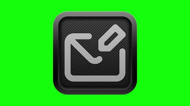 3d código soportes programación guión icono en verde pantalla botón video
