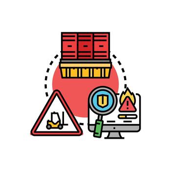 Safety risk mitigation plan developing process vector