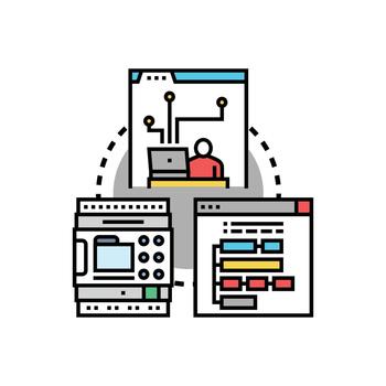 Program logic developing software system architecture workflow vector
