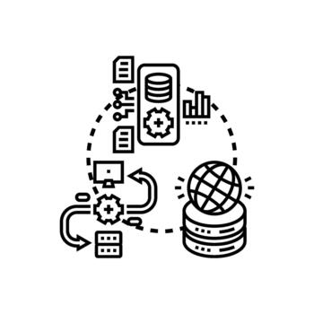 conectado datos Procesando flujo de trabajo sistema gerente global información vector