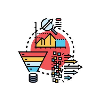 continuo corriente perspectivas ejecutando datos analítica proceso vector