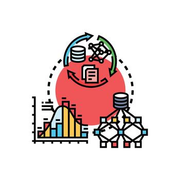servidor datos minería proceso con datos análisis y red vector