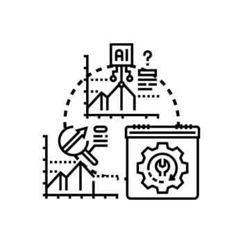 ai profético datos esquema concepto desarrollando datos análisis vector