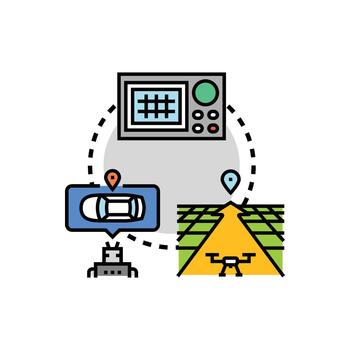ruta mejoramiento para navegación desarrollando tecnología concepto vector