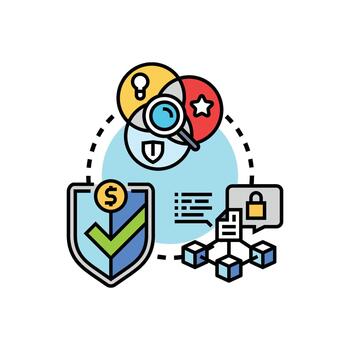 de confianza solicitud desarrollo concepto asegurando datos seguridad vector