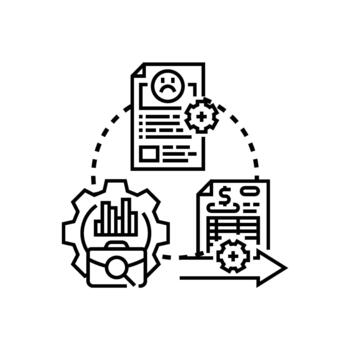 digital documento flujo de trabajo sistema optimizando negocio proceso vector