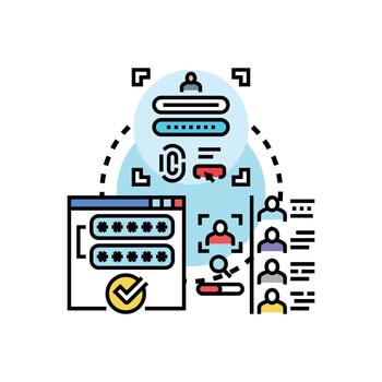 digital cartas credenciales autenticación proceso asegurando usuario acceso vector