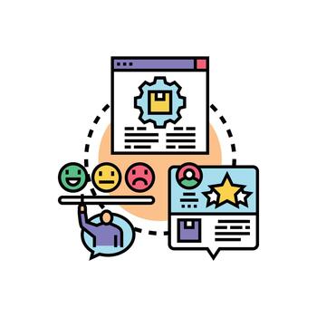 Client feedback wall panels loop vector