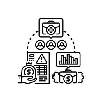 Support request workflow process implementation for business vector