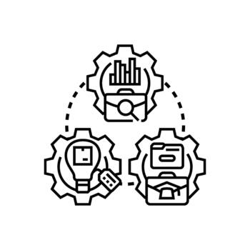 Software system integration workflow process vector