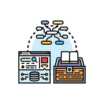 conocimiento creador proceso desarrollando nuevo ideas concepto vector