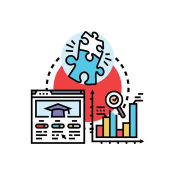 datos impulsado Progreso programa concepto para desarrollo vector