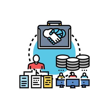 colaborativo tarea coordinación proceso optimizando negocio flujo de trabajo vector