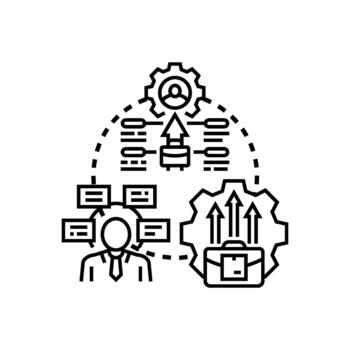 Personalized learning plan progress development icon concept vector