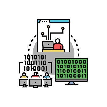 software Ingenieria equipo desarrollando digital tecnología solución vector