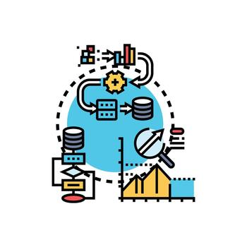 inicial datos transformación proceso analizando digital información vector