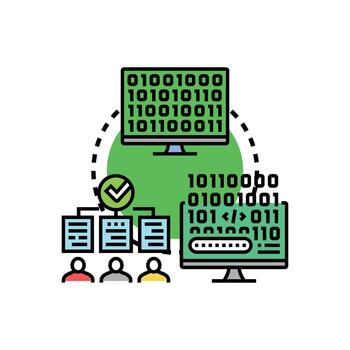 Software development process using coding methodology vector
