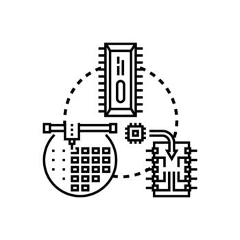 pastilla y externo periféricos tecnología desarrollo proceso vector
