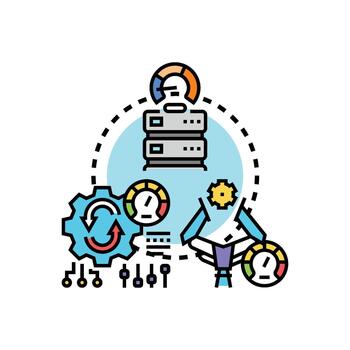 trabajo eficiencia optimizando proceso mejora y datos administración vector