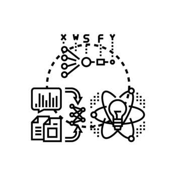 Data analysis processing deriving new creative insights vector