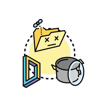 Problem solving and technology issue concept vector