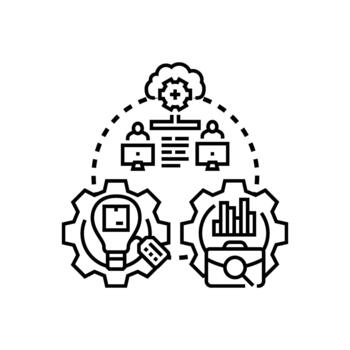 compartido software desarrollo ecosistema colaborando remotamente vector