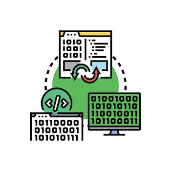 generando código desde visual diagramas concepto vector